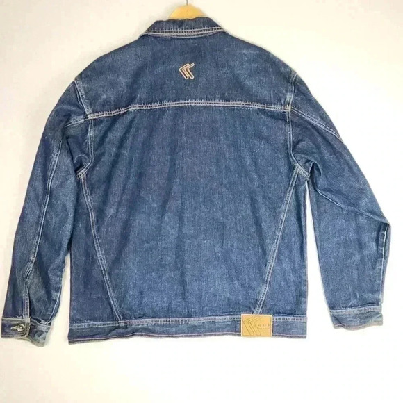 Karl Kani Men's Denim Jean Jacket Large Trucker Button Front Retro HipHop Urban - Picture 7 of 16